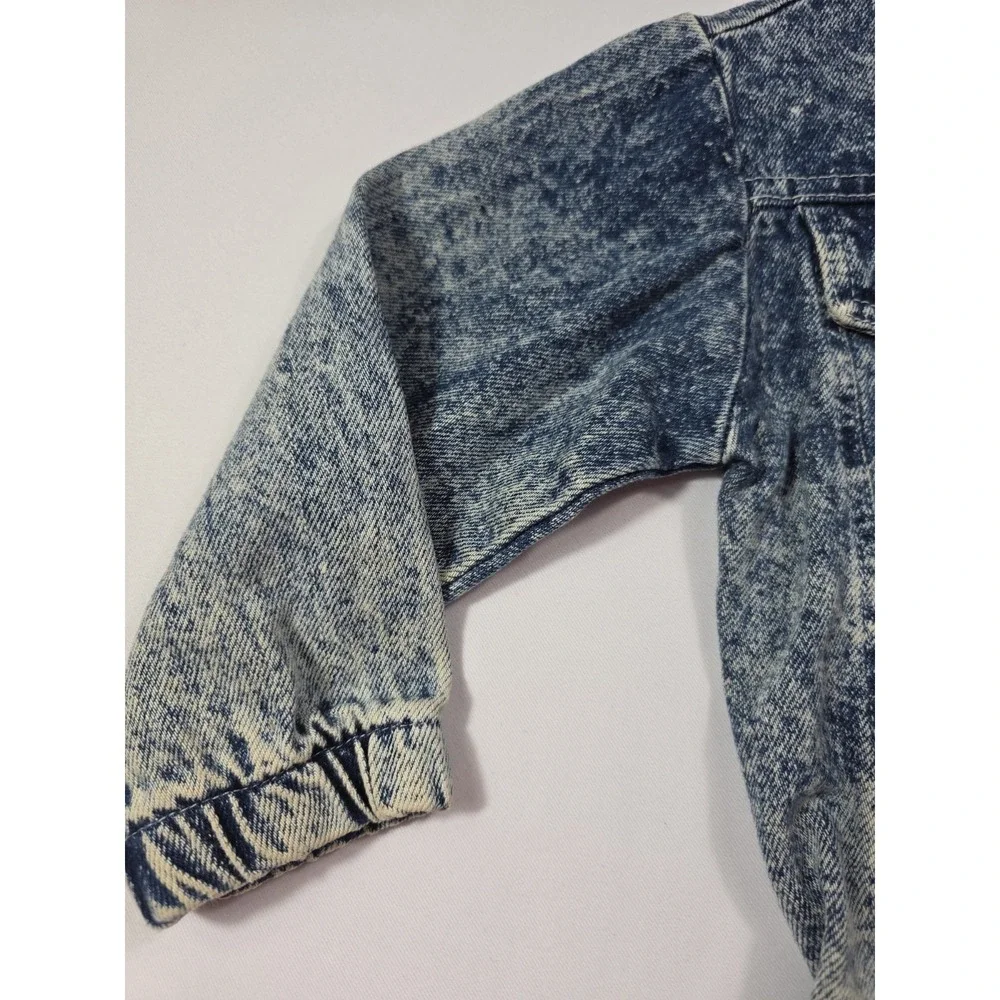 Vintage Cherokee Kids Acid Wash Denim Jacket USA 3T Unisex 80s 90s